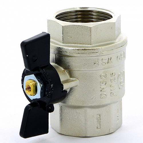 Кран шаровой BUGATTI OREGON 302 бабочка 11/4&amp;quot; ВВ, полнопроходной