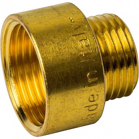 Муфта переходная резьбовая латунная STOUT без покрытия 1/2&quot;x3/8&quot; ВН