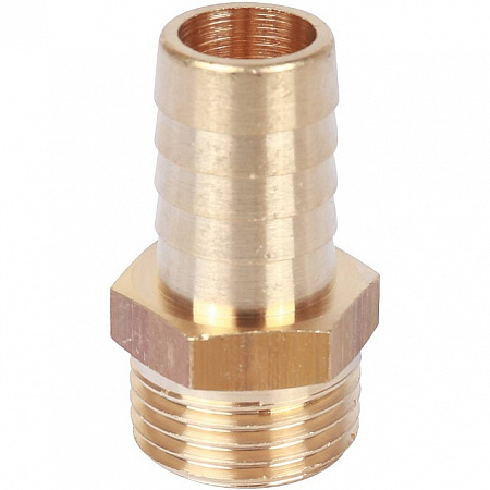 Штуцер резьбовой латунный STOUT без покрытия 1/2&quot;x16мм Н