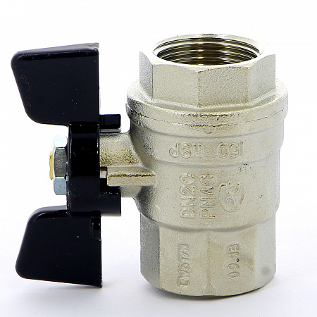 Кран шаровой BUGATTI OREGON 302 бабочка 3/4&quot; ВВ, полнопроходной