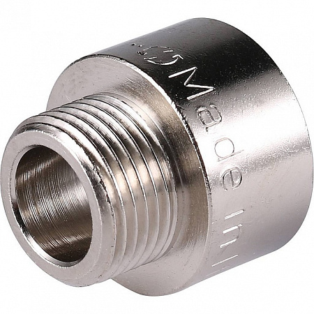Муфта переходная резьбовая латунная STOUT никель 1/2&quot;X3/8&quot; ВН