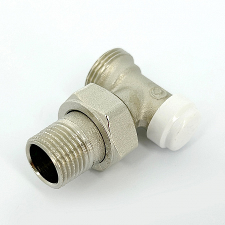 Вентиль обратный угловой UNI-FITT 1/2&quot; х 3/4&quot; НН ЕК с разъёмным соединением, никелированный