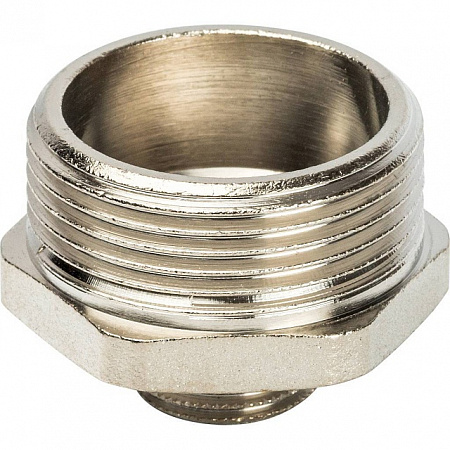 Ниппель переходной резьбовой латунный STOUT никель 11/4&quot;x1/2&quot; Н