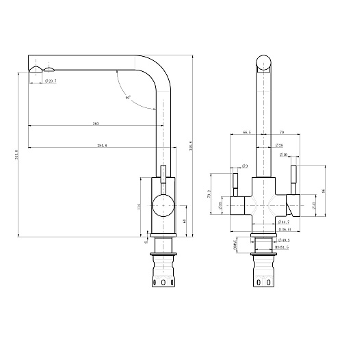 Смеситель для кухни OLIVE'S BALEAR 13450BL нержавеющая сталь, нержавеющая сталь, уп. (8 шт)