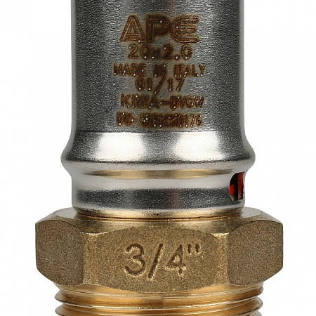 МП Муфта резьбовая пресс для металлопласта STOUT Ø20х3/4&quot; Н
