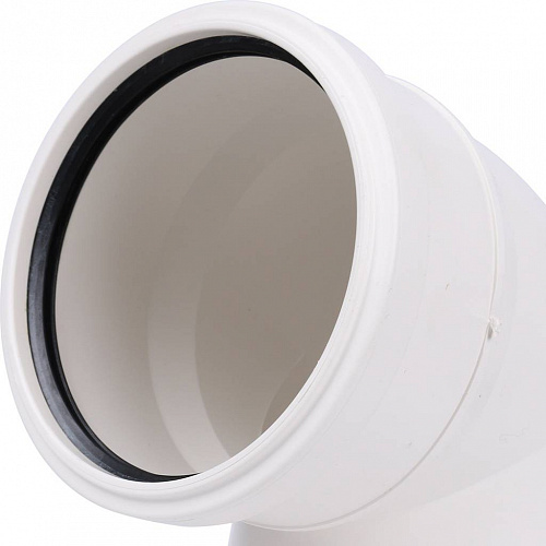 ПВХ Отвод канализационный SINIKON КОМФОРТ ПЛЮС белый Ø110х90°