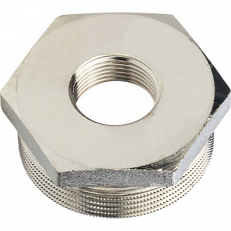 Футорка резьбовая латунная STOUT никель 11/2&quot;x3/4&quot; ВН