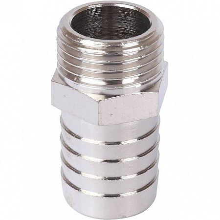 Штуцер резьбовой латунный STOUT никель 1/2&quot;x20мм Н