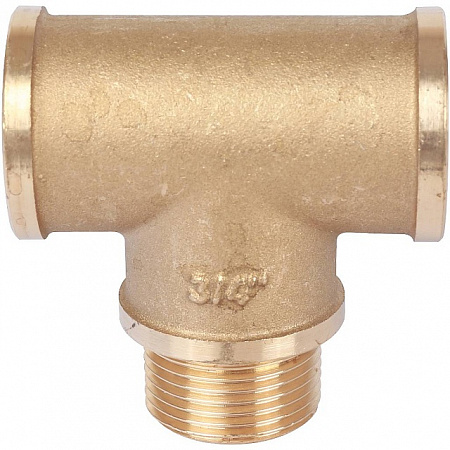 Тройник резьбовой латунный STOUT без покрытия 3/4&quot;x3/4&quot;x3/4&quot; ВНВ