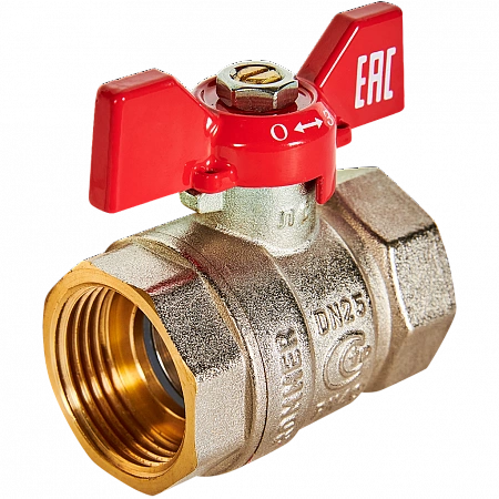 Кран шаровой ROMMER бабочка 1" ВВ NEW