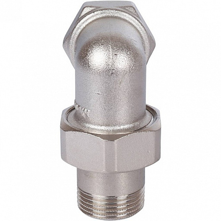 Американка УГЛОВАЯ резьбовая латунная (с прокладкой o-ring) STOUT никель 3/4&quot; ВН