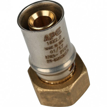 МП Муфта с накидной гайкой пресс для металлопласта STOUT Ø16х1/2&quot;