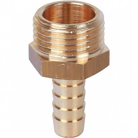 Штуцер резьбовой латунный STOUT без покрытия 1/2&quot;x10мм Н