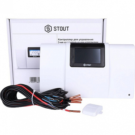 Контроллер STOUT для управления 3-мя смесительными клапанами i-3 plus