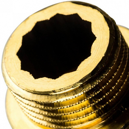 Удлинитель резьбовой латунный STOUT без покрытия 1/2&quot;x60мм ВН