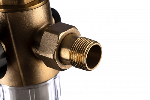 Фильтр промывной обратный ГЕЙЗЕР БАСТИОН Ø65 без покрытия 3/4&amp;quot; АМ-АМ, 90 мкм, пластиковая колба