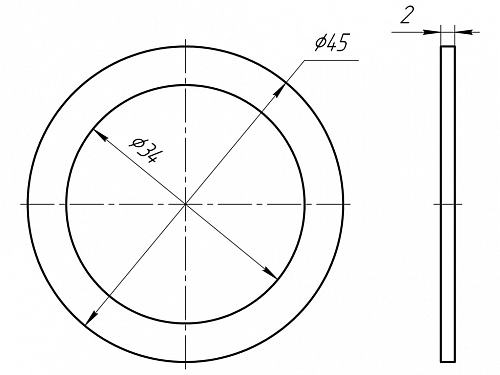 Прокладка плоская АНИПЛАСТ M022 Ø11/2&amp;quot; (Dn40)