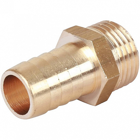 Штуцер резьбовой латунный STOUT без покрытия 1/2&quot;x16мм Н
