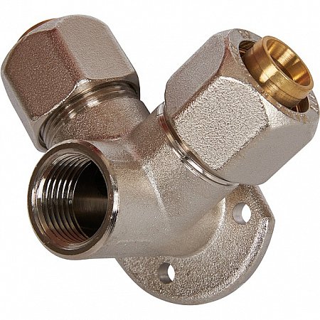 МЦ Тройник с креплением цанга для металлопласта STOUT Ø20х1/2&quot;х20