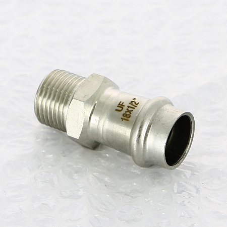 НП Муфта резьбовая пресс из нержавейки UNI-FITT фитинг Ø18x1/2&quot; Н
