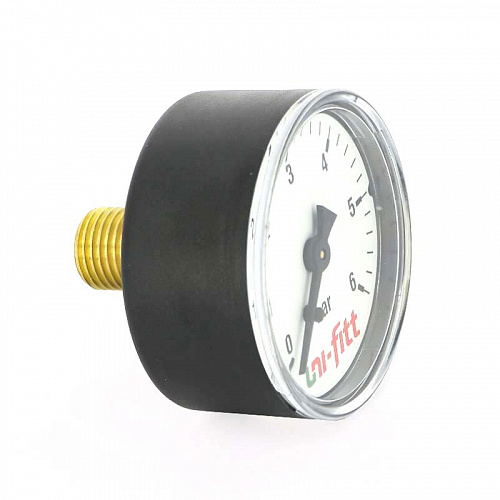 Манометр аксиальный UNI-FITT Ø63-1/4&amp;quot;, 10 бар, горизонтальное подключение