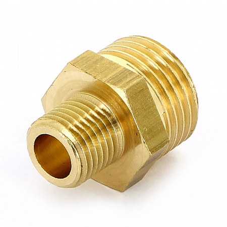 Ниппель переходной резьбовой латунный UNI-FITT без покрытия 1/2&quot;х1/4&quot;