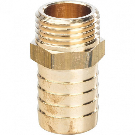 Штуцер резьбовой латунный STOUT без покрытия 1/2&quot;x20мм Н