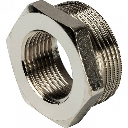 Футорка резьбовая латунная STOUT никель 11/2&quot;x1&quot; ВН