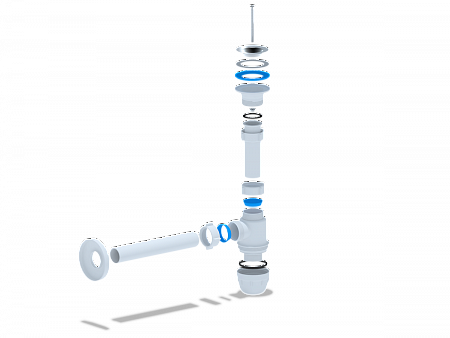 АНИПЛАСТ Сифон 11/4&quot;х32 &quot;Юнг&quot; с прямой трубой 32*200