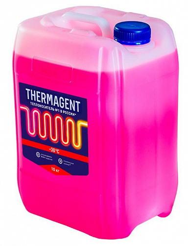 Теплоноситель для отопления THERMAGENT (розовый) этиленгликоль -30°С, 10 кг