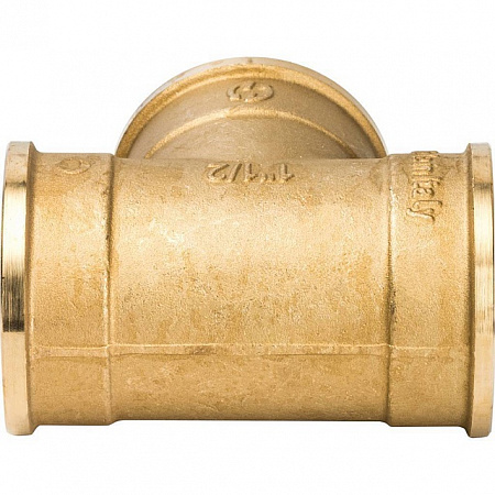 Тройник резьбовой латунный STOUT без покрытия 11/2&quot; В