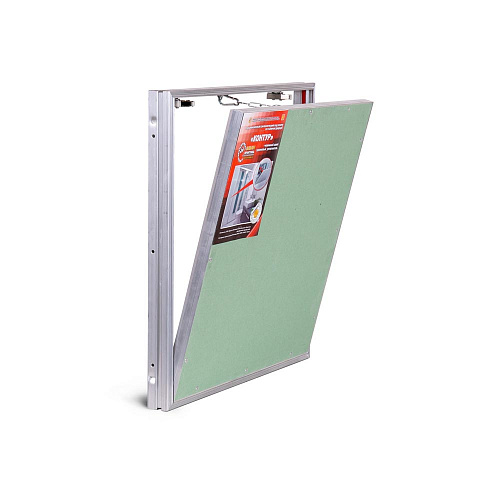 Люк потайной АЛЮМИНИЕВЫЙ со съемной дверцей (НАЖИМНОЙ) ПРАКТИКА &amp;quot;КОНТУР&amp;quot; КР 50х50