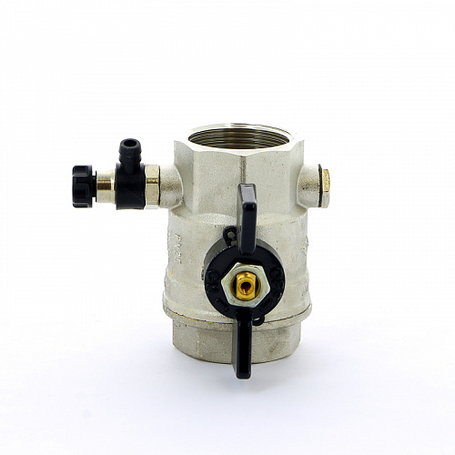 Кран шаровой BUGATTI OREGON 332 бабочка 11/4&amp;quot; ВВ, с дренажем и воздухоотводчиком