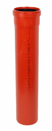 ПВХ Труба канализационная наружная САРАТОВПЛАСТИКА (рыжая) Ø110х3000мм 3,4мм, материал ПП