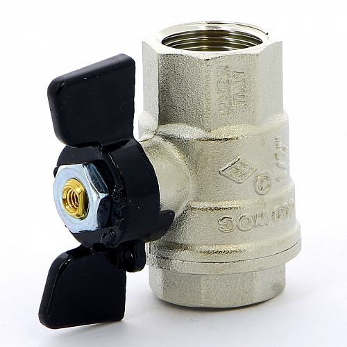 Кран шаровой BUGATTI OREGON 302 бабочка 1/2&amp;quot; ВВ, полнопроходной