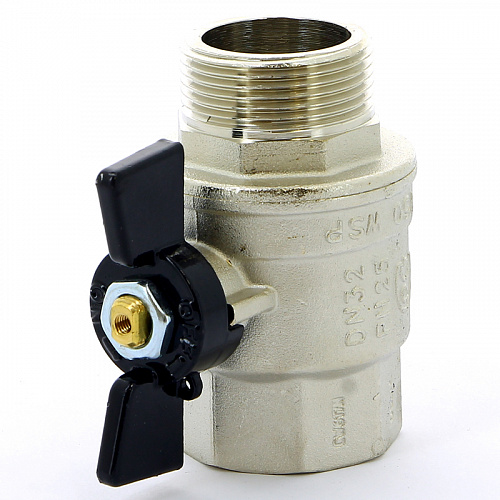 Кран шаровой BUGATTI OREGON 307 бабочка 11/4&amp;quot; ВН, полнопроходной