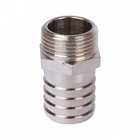 Штуцер резьбовой латунный STOUT никель 1/4&quot;x14мм Н