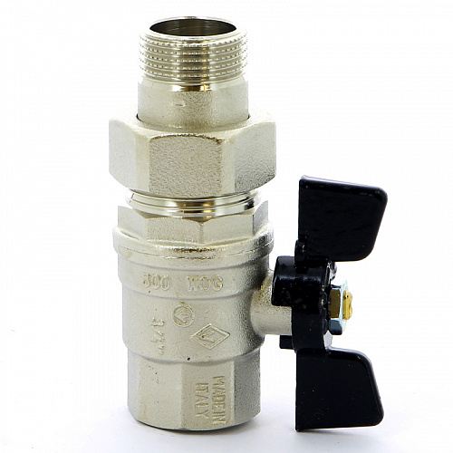 Кран шаровой с американкой BUGATTI OREGON 322 бабочка 3/4&amp;quot; полнопроходной