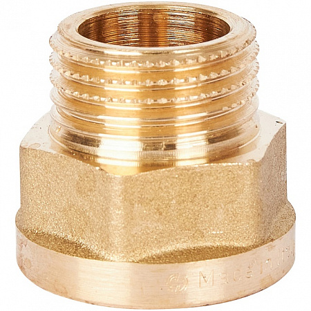 Переход под ключ резьбовой латунный STOUT без покрытия 1/2&quot;х1/2&quot; ВН