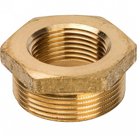 Футорка резьбовая латунная STOUT без покрытия 11/2&quot;x1&quot; ВН