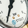 Манометр радиальный STOUT Ø63-1/2&amp;quot;, 6 бар, вертикальное подключение