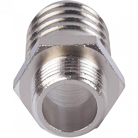 Штуцер резьбовой латунный STOUT никель 1/2&quot;x25мм Н