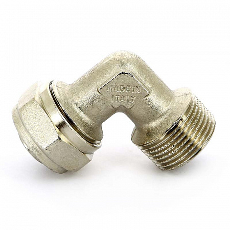 МЦ Угол резьбовой цанга для металлопласта UNI-FITT Ø20х3/4&quot; Н