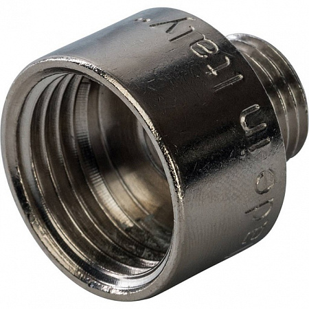 Муфта переходная резьбовая латунная STOUT никель 1/2&quot;X1/4&quot; ВН