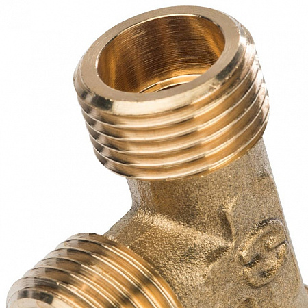 Тройник резьбовой латунный STOUT без покрытия 1/2&quot; Н