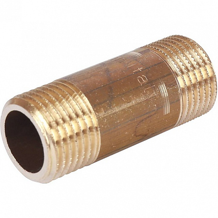 Бочонок резьбовой латунный STOUT без покрытия 1/2&quot;x50мм