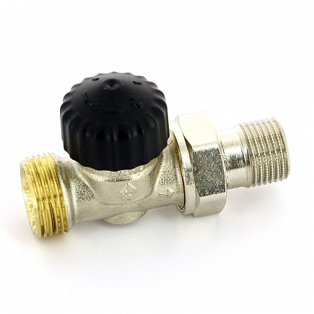 Вентиль термостатический UNI-FITT 1/2"х3/4" НН EK с разъемным соединением, никелир.