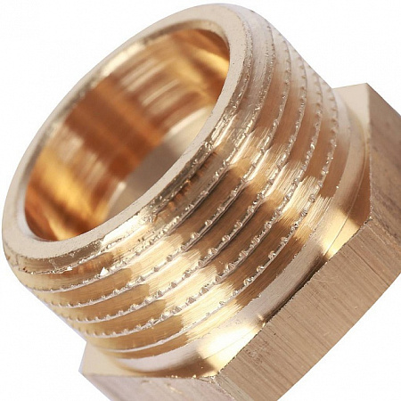 Футорка резьбовая латунная STOUT без покрытия 3/4&quot;x1/4&quot; ВН
