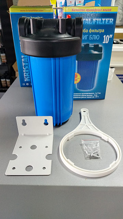 Корпус-колба фильтра из пластика KRISTAL Filter Big Blue 10&quot; NT 1&quot; (синий)