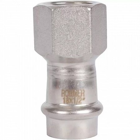 Переходник ВПр-ВР, 18х1/2, из нержавеющей стали прессовой ROMMER